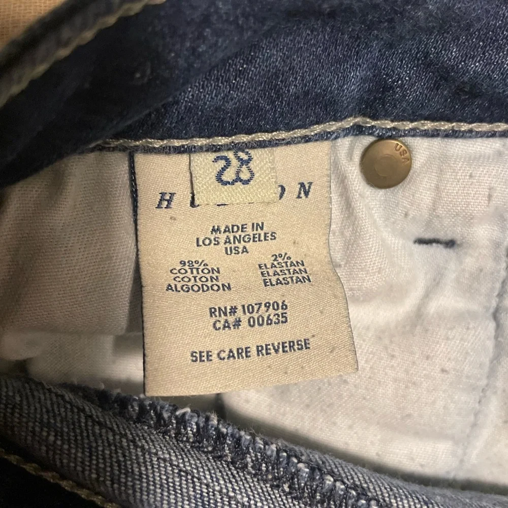 Hudson Jeans Dark Blue Women's Jean Shorts - Picture 4 of 6